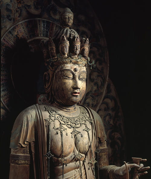 If you click, the page of Statue of Eleven-Faced Kannon transition